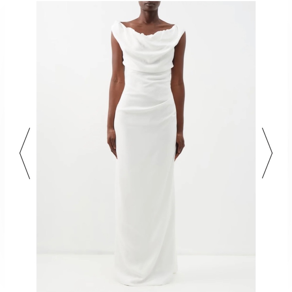 Vivienne Westwood Ginne off-shoulder cady maxi dress